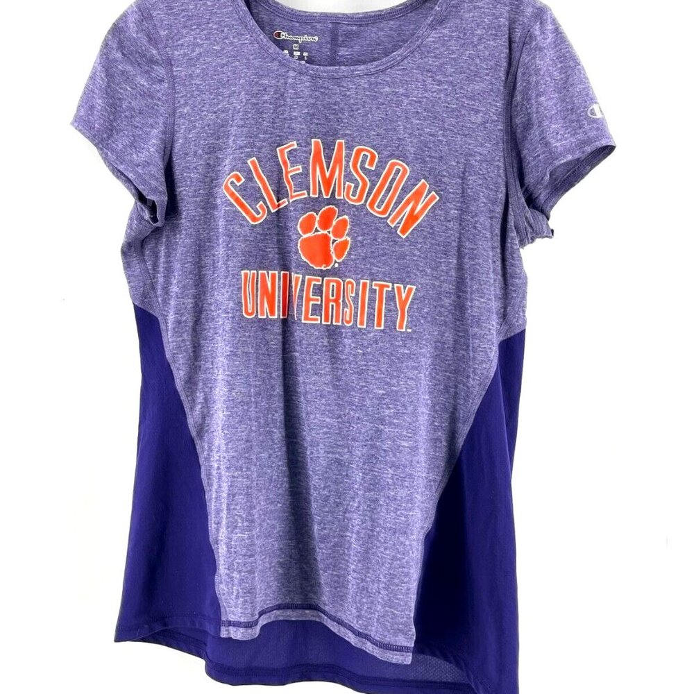 Clemson University Tigers Women's Blue Short Sleeve Tee T Shirt Size Medium